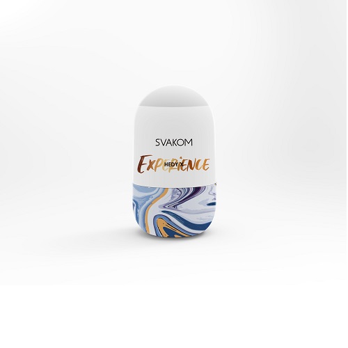 Svakom Hedy X-Experience Reuseable Egg Style Male Masturbator, shown from the side