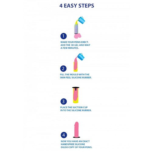 Cloneboy Cast Your Own Silicone Dildo with Suction Cup Kit Vanilla, in silicone