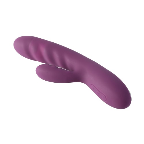 Svakom Avery Thrusting Vibrator with Clitoral Stimulator, in silicone