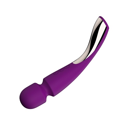 LELO Smart Wand 2 Medium Deep Rose, Deep rose full-body massage wand with rounded head, smooth silicone finish and slim hand…