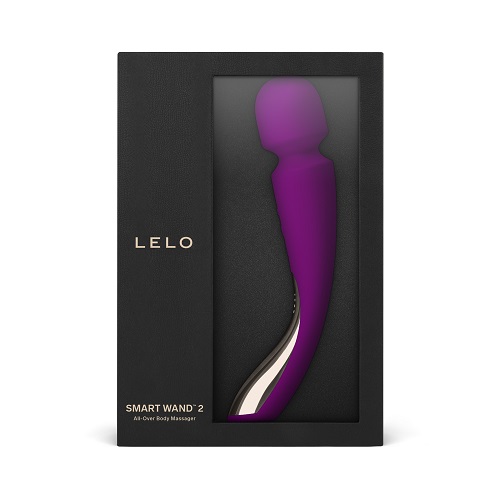 LELO Smart Wand 2 Medium Deep Rose, Deep rose full-body massage wand with rounded head, smooth silicone finish and slim hand…