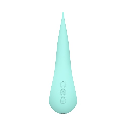 LELO DOT Clitoral Vibrator Aqua, Slim aqua clitoral vibrator with a soft tapered pinpoint tip and smooth silicone finish