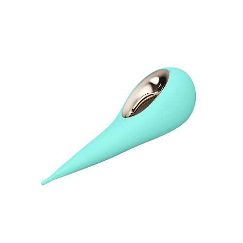 LELO DOT Clitoral Vibrator Aqua, Slim aqua clitoral vibrator with a soft tapered pinpoint tip and smooth silicone finish