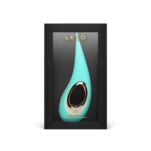LELO DOT Clitoral Vibrator Aqua, Slim aqua clitoral vibrator with a soft tapered pinpoint tip and smooth silicone finish