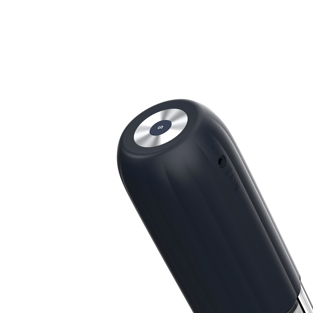 Svakom Alex Neo 2 Interactive App Controlled Thrusting Male Masturbator, shown from the side