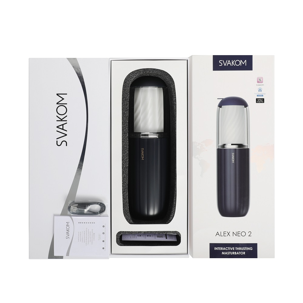 Svakom Alex Neo 2 Interactive App Controlled Thrusting Male Masturbator, close-up detail