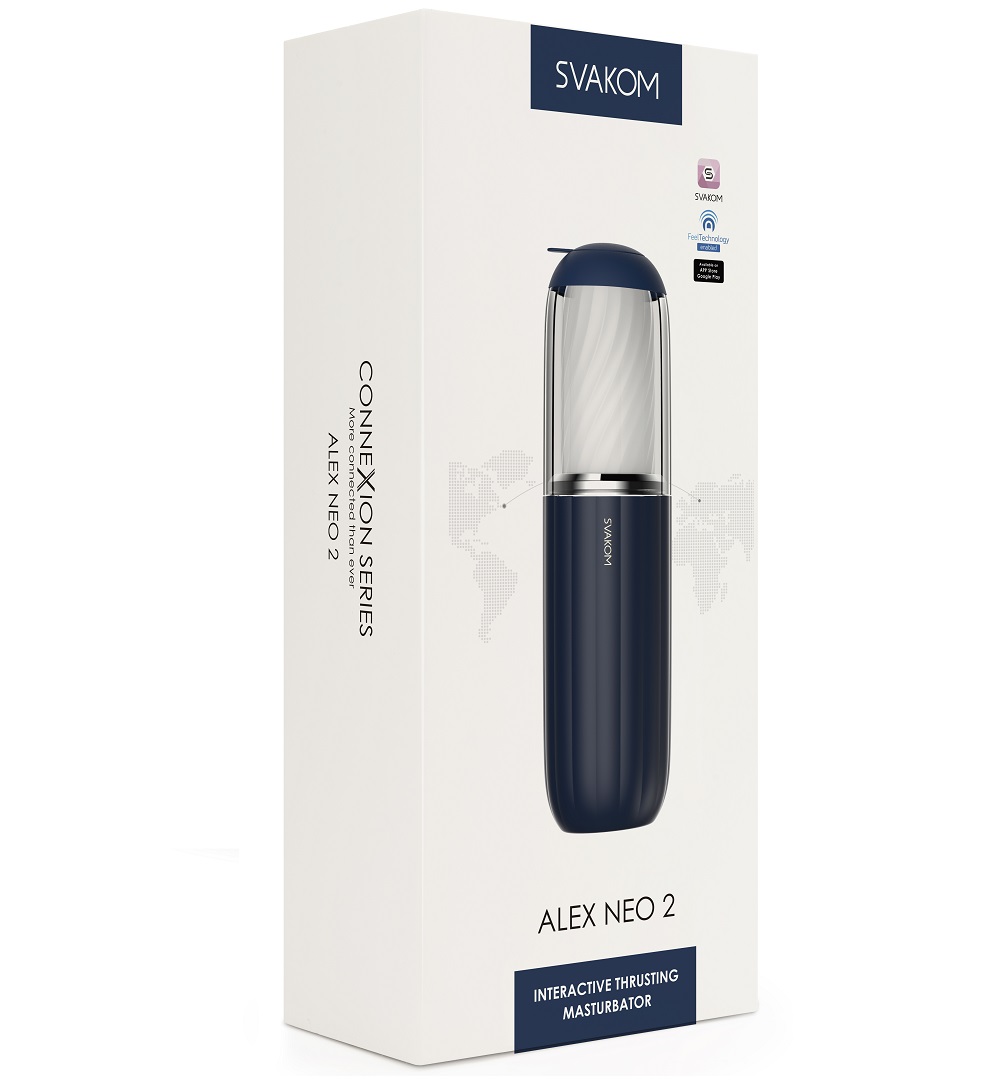 Svakom Alex Neo 2 Interactive App Controlled Thrusting Male Masturbator, photograph 6
