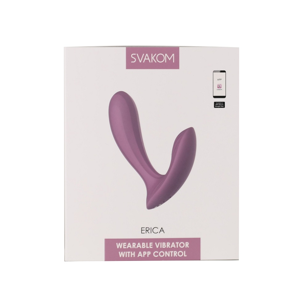 Svakom Erica Wearable Vibrator with App Control, Slim curved wearable vibrator with dual arms and smooth silicone finish, cl…