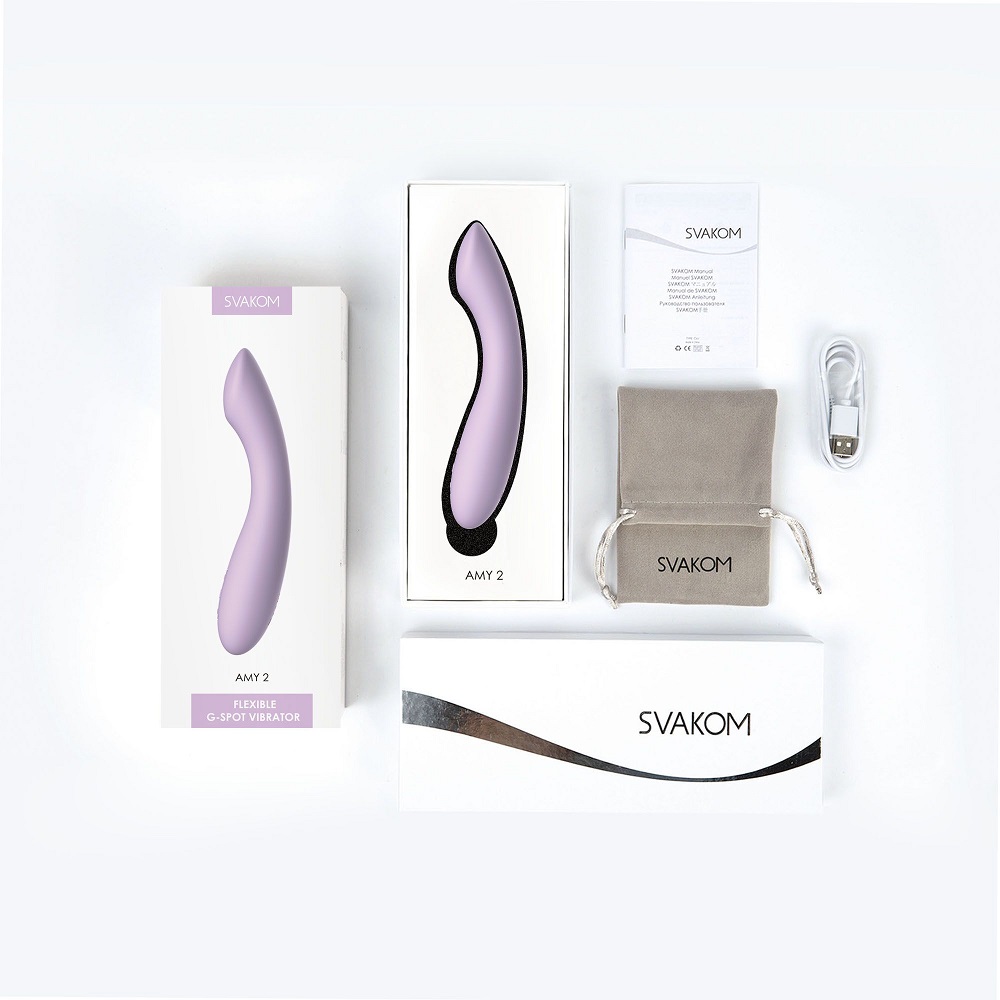 Svakom Amy 2 G-Spot and Clitoral Vibrator Lilac, photograph 8