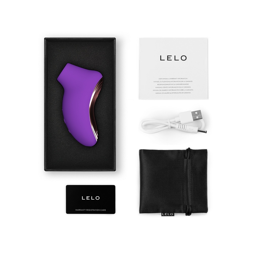 LELO Sona 2 Travel Clitoral Massager Purple, close-up detail