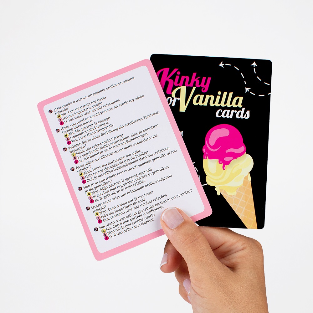 Kinky or Vanilla Board Game, shown from the back