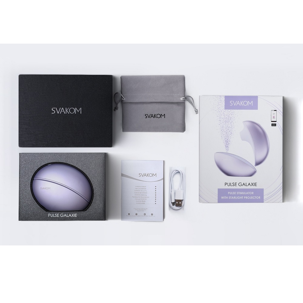 Svakom Galaxie Suction Vibrator with Mood Projector Metallic Lilac, photograph 12