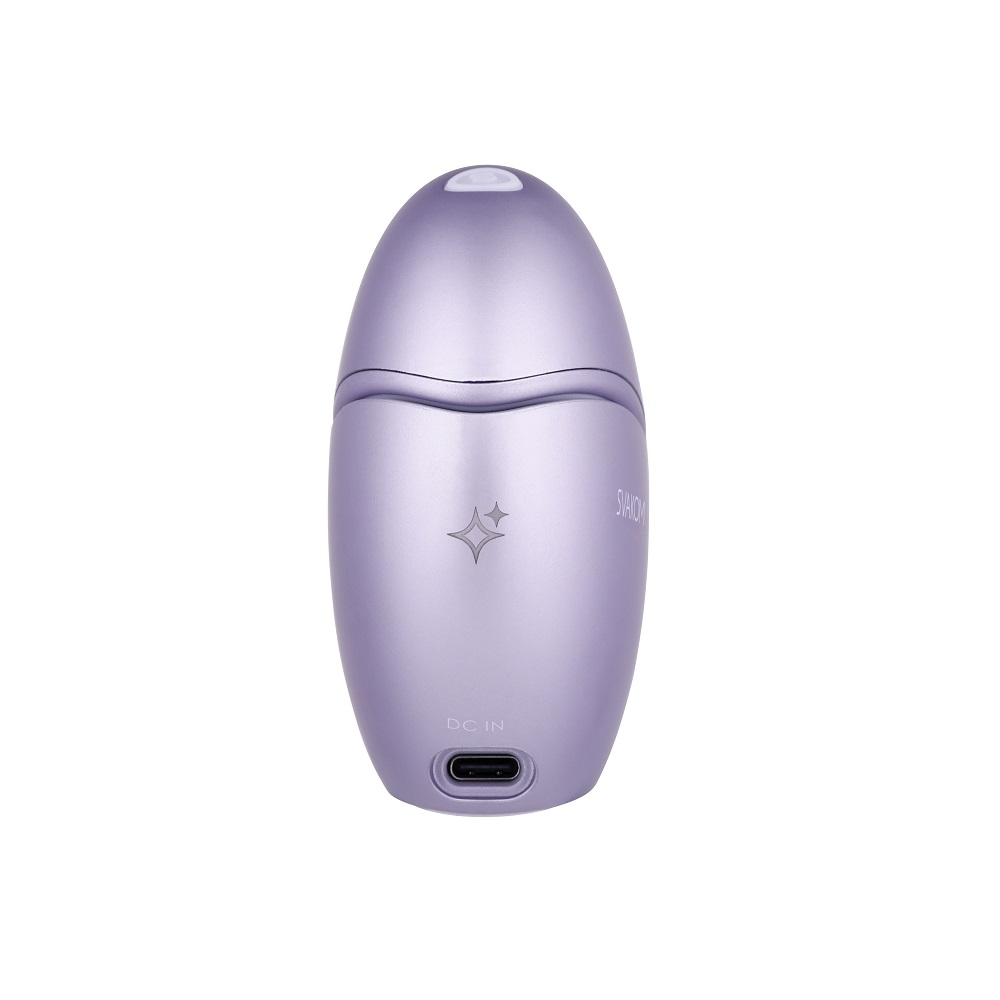 Svakom Galaxie Suction Vibrator with Mood Projector Metallic Lilac, shown from the back