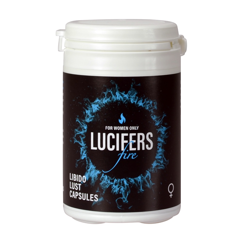 Lucifers Fire Libido Lust Capsules for Women, shown from the back