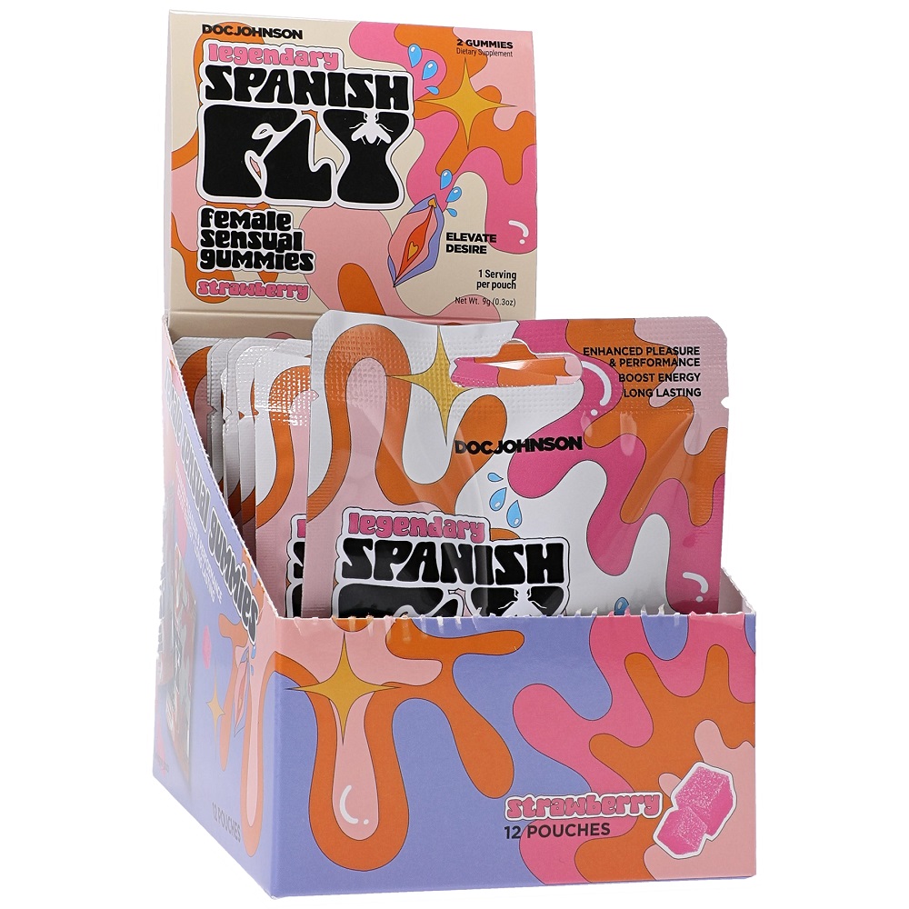 Spanish Fly Female Sex Gummies (2 pack), shown from the back