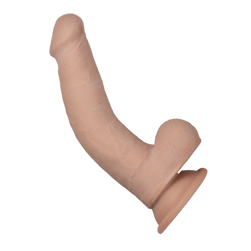 RealCocks Dual Layer Bendable Dildo 7.5 Inch Vanilla, Realistic vanilla-toned dildo with veined straight shaft, pronounced h…