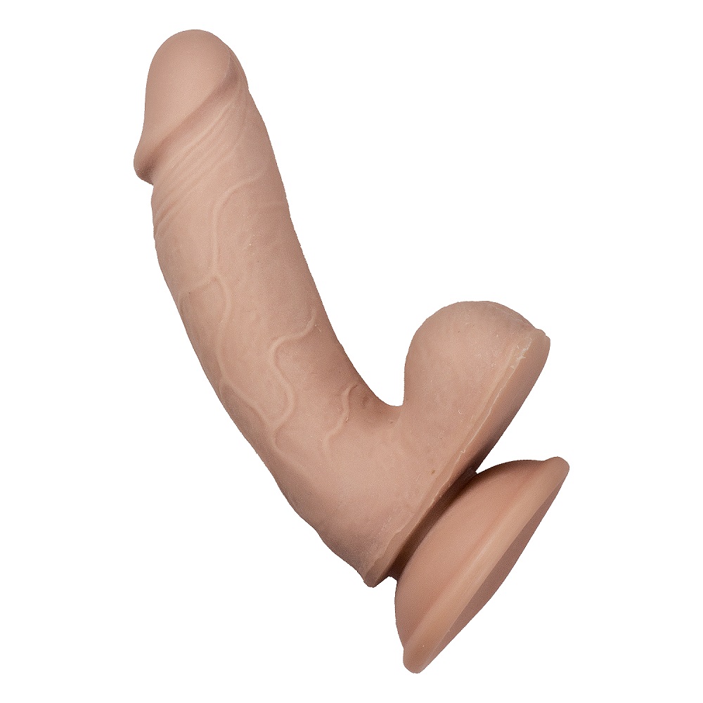 RealCocks Dual Layer Bendable Dildo 10 Inch Vanilla, Vanilla flesh-tone realistic dildo with veined straight shaft, pronounc…