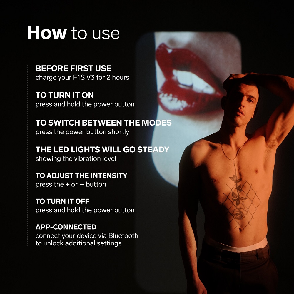 LELO F1S V3 AI Interactive Male Masturbator Blue, Blue cylindrical male masturbator with a control button panel and textured…