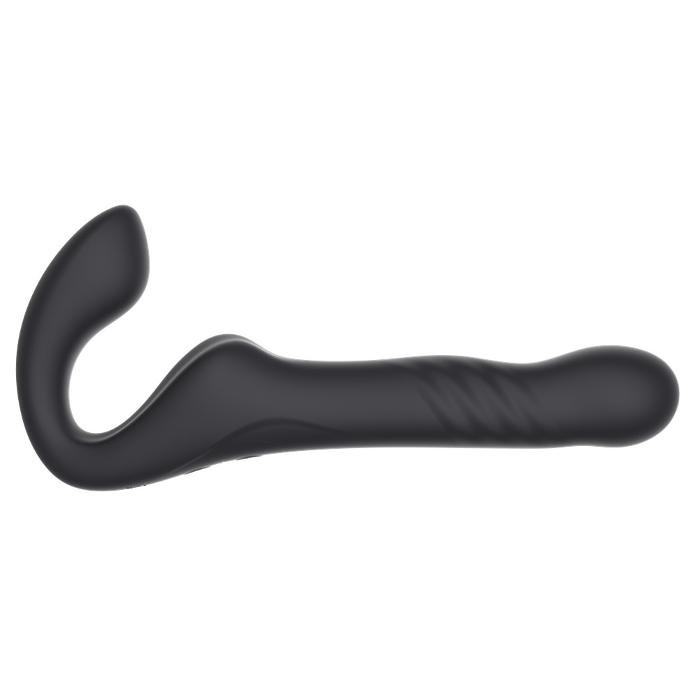 Mina Surge Remote Thrusting & Vibrating Strapless Strap On, in silicone