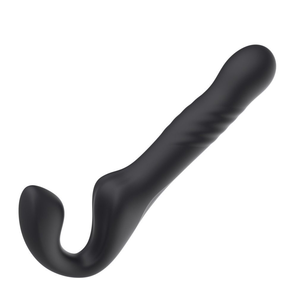 Mina Surge Remote Thrusting & Vibrating Strapless Strap On, in silicone