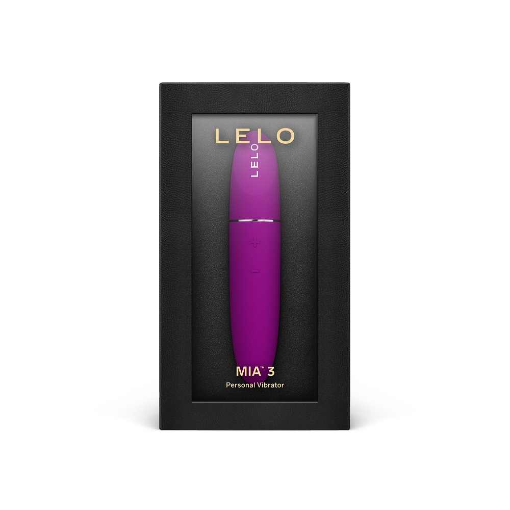 LELO Mia 3 Clitoral Vibrator Deep Rose, Deep rose clitoral vibrator with a slim lipstick shape and sculpted tapered tip