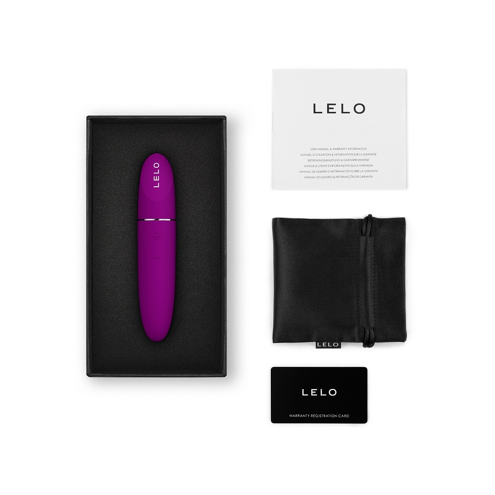 LELO Mia 3 Clitoral Vibrator Deep Rose, Deep rose clitoral vibrator with a slim lipstick shape and sculpted tapered tip