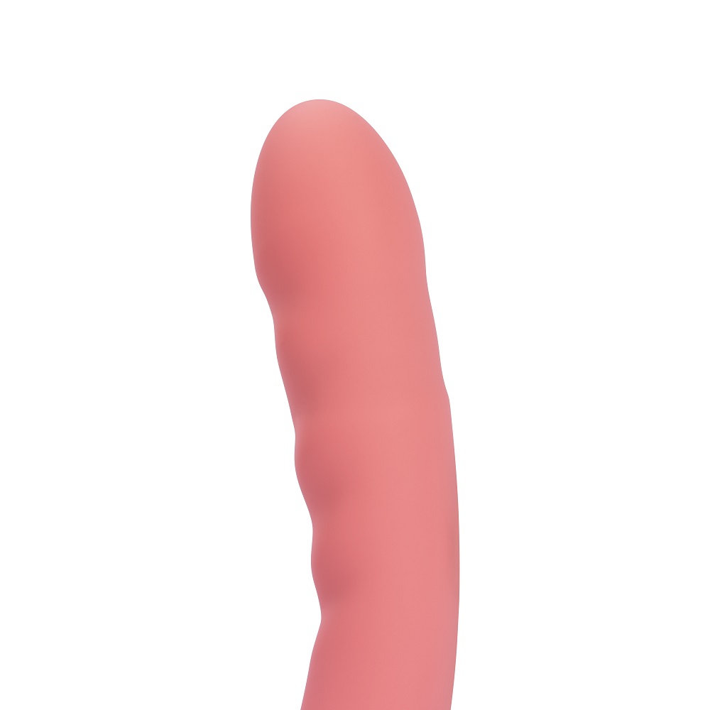 Svakom Ava Neo Interactive Thrusting Vibrator Pink, Pink G-spot vibrator with cushioned head and gently ribbed curved shaft