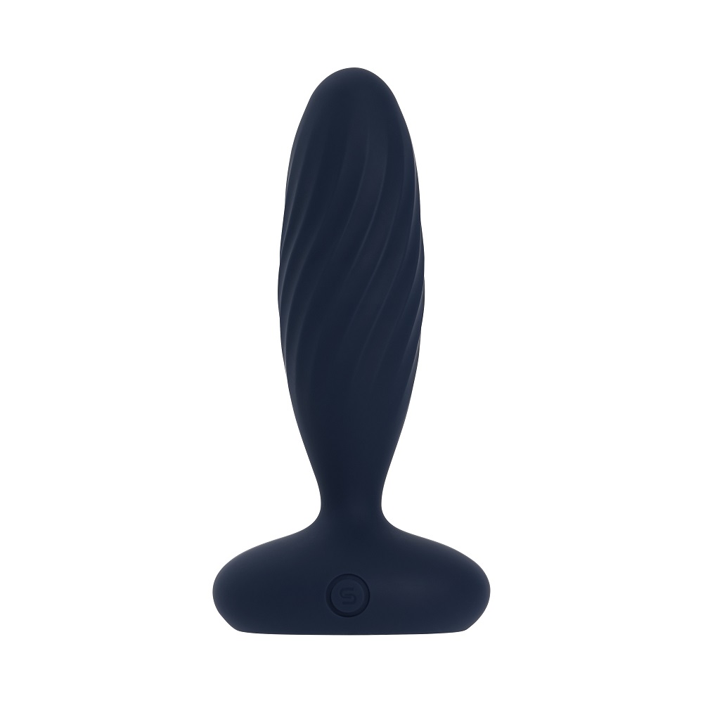 Svakom Jordan App-Controlled Thrusting Anal Vibrator, Slim anal vibrator with a rounded cushioned head and a wide flared base