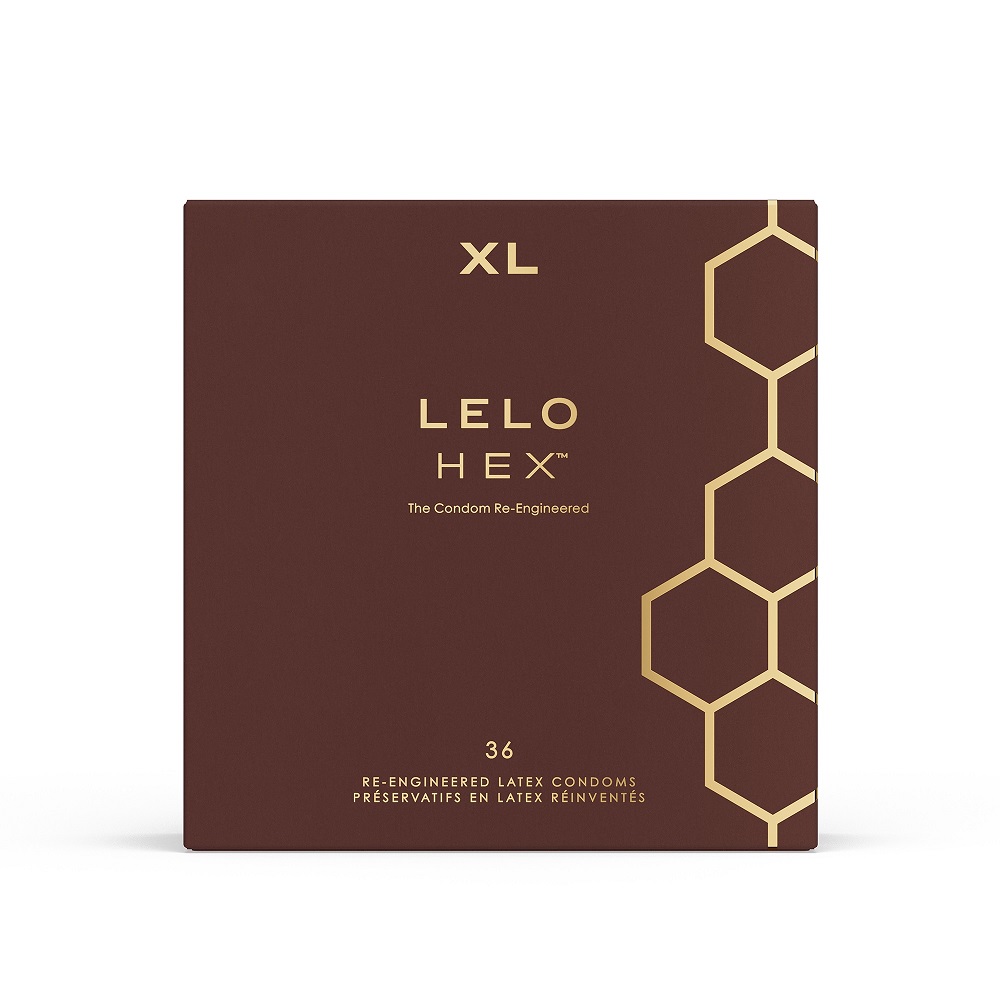 LELO HEX Condoms Respect XL 36 pack, in natural latex