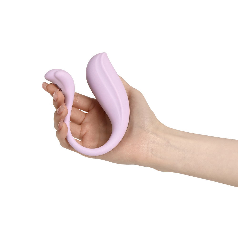 Svakom Phoenix Neo 2 Interactive App Controlled Vibrator Lilac, Lilac silicone G-spot vibrator with a curved shaft and bulbo…