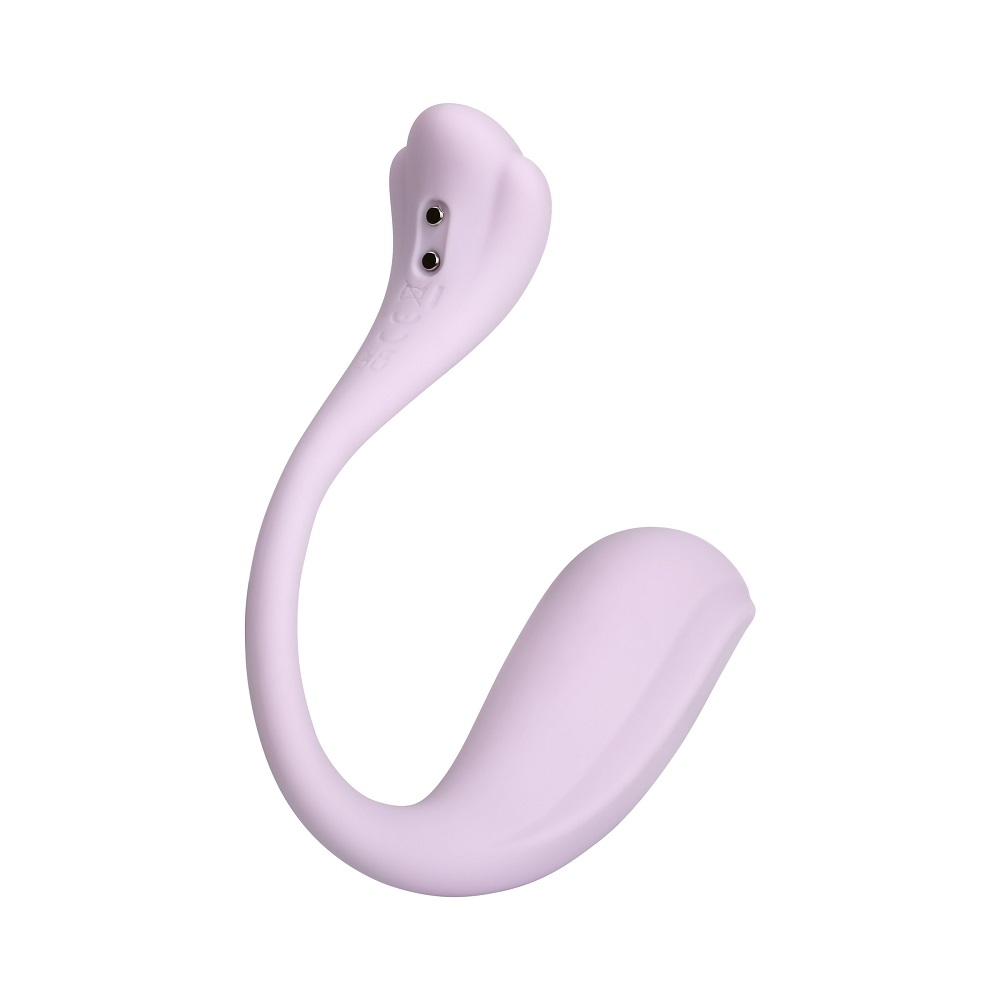 Svakom Phoenix Neo 2 Interactive App Controlled Vibrator Lilac, Lilac silicone G-spot vibrator with a curved shaft and bulbo…