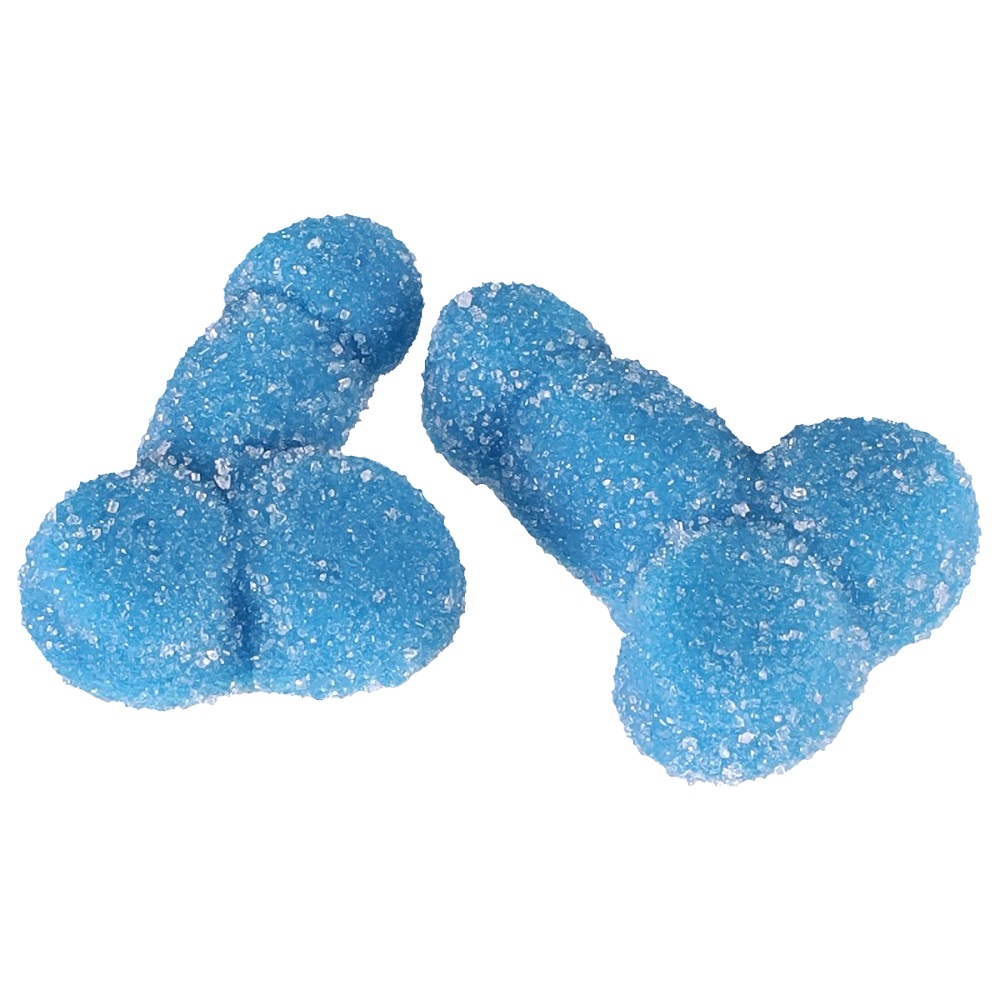 Happy Chocha (Hers) Sexual Stimulation Gummies (2 pack), Small flat pack holding two blue raspberry flavoured gummies for wo…