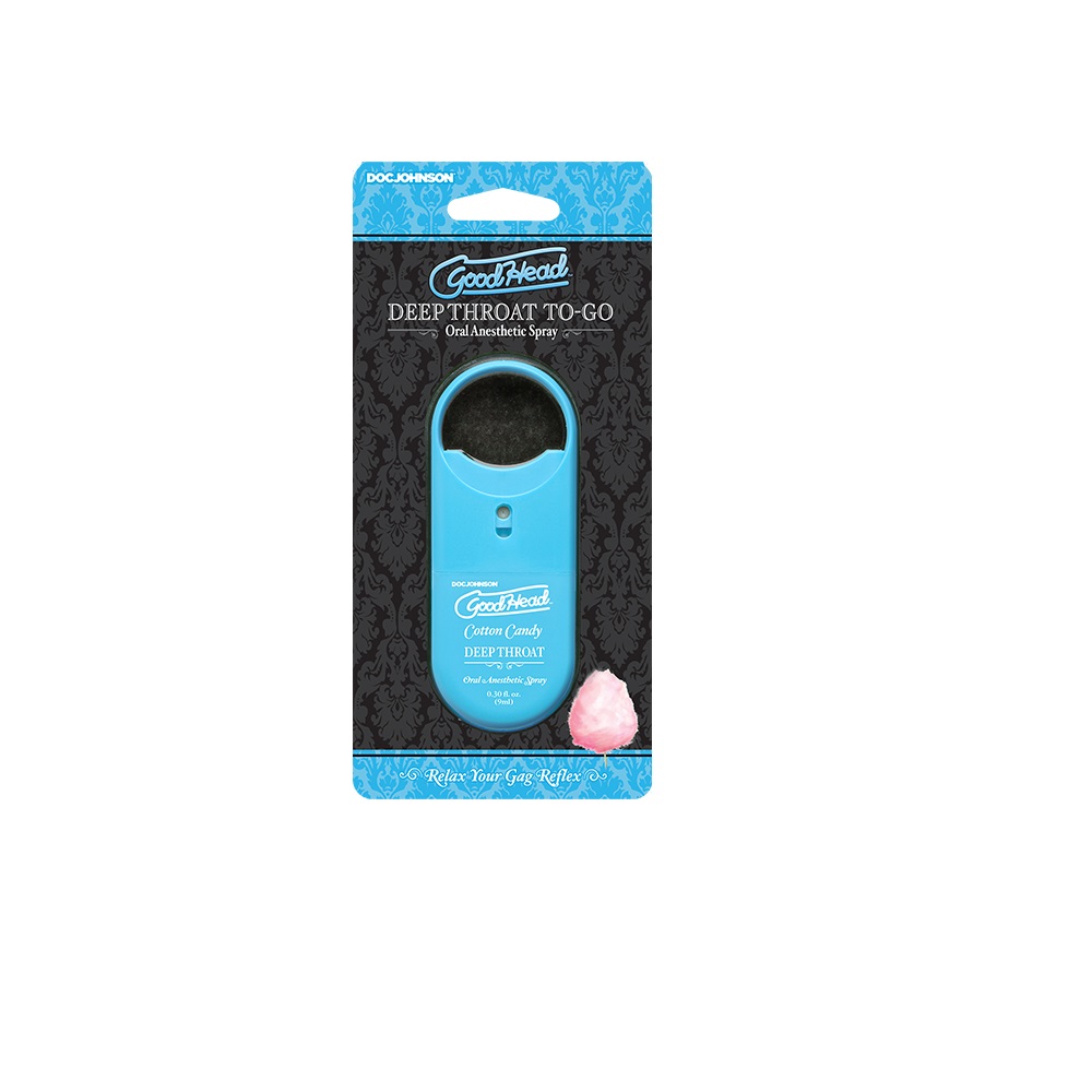 Doc Johnson GoodHead To-Go-Deep Throat Spray - Cotton Candy, Compact 10ml pocket-sized spray bottle of Cotton Candy flavour…