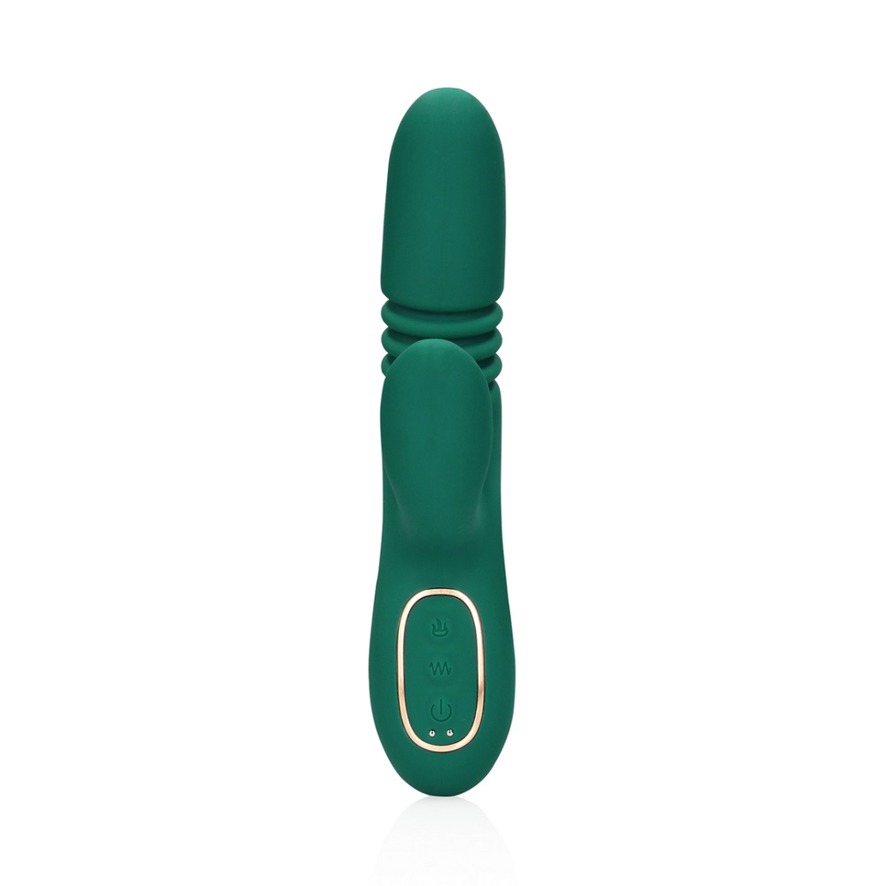 Thrusting and Rotating Rabbit Vibrator, shown in its packaging