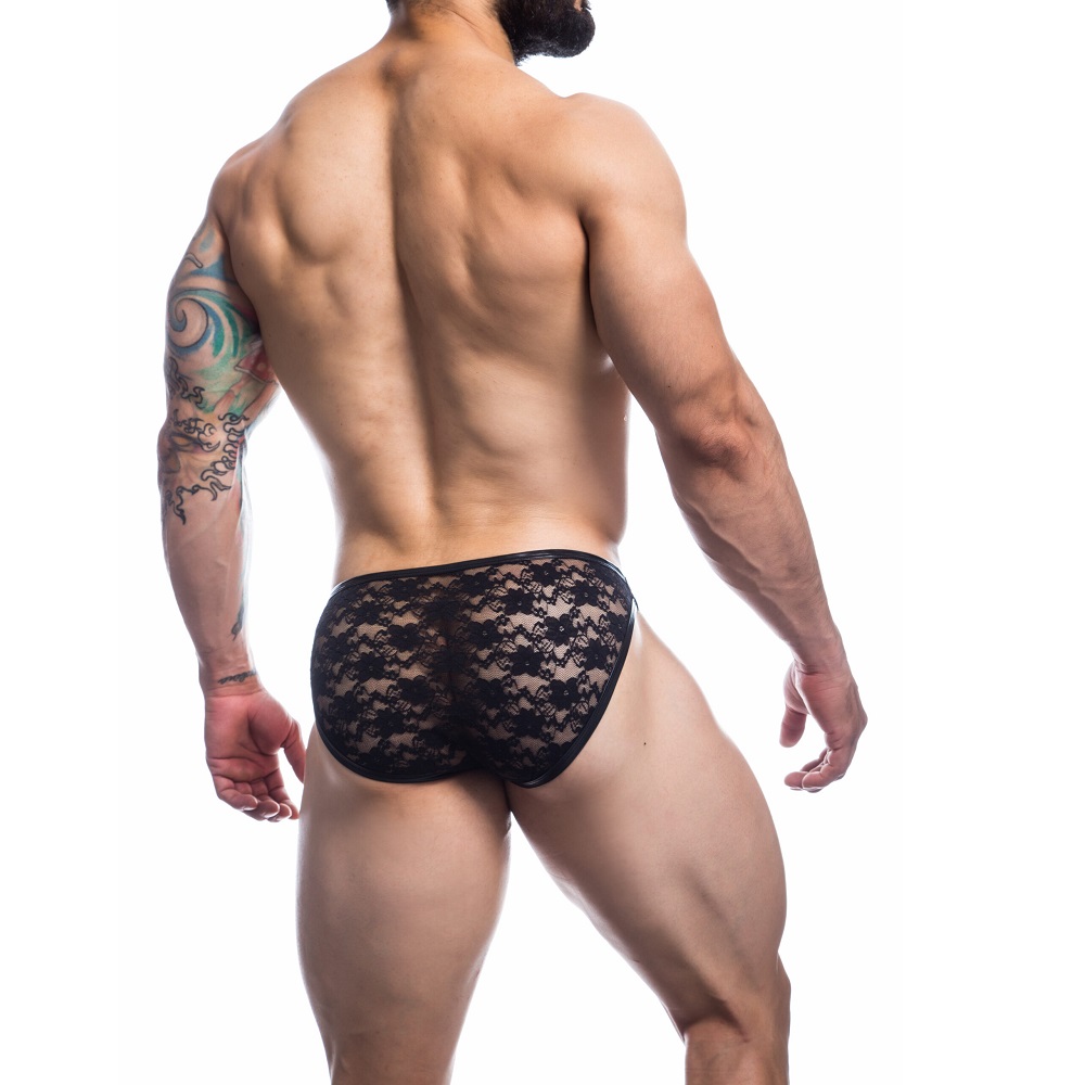 C4M L4CE Bikini Bulge Black - Large, shown from the back