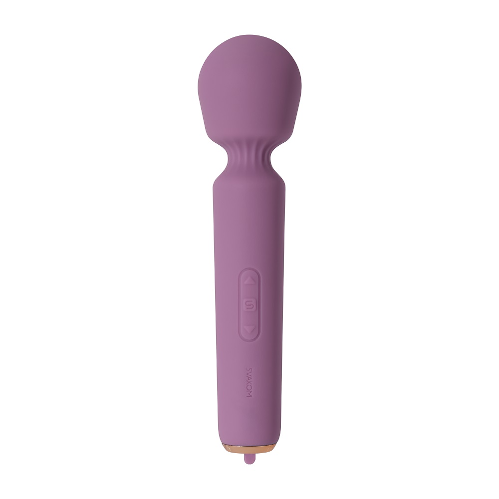 Svakom Mini Emma Neo Wand Vibrator, Compact wand-style vibrator with a rounded flexible head and slim handle