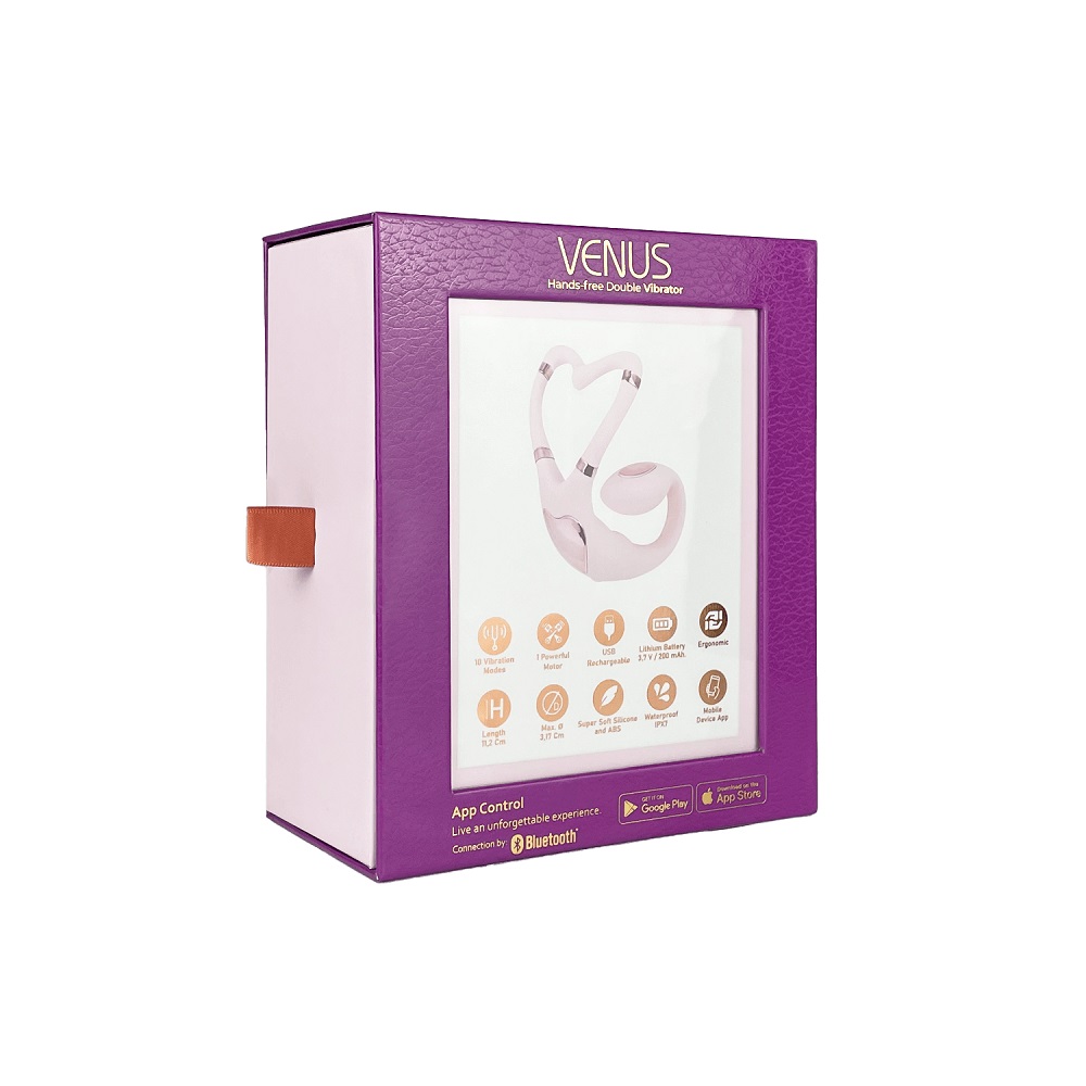 Adrien Lastic Venus Hands Free Double Vibrator, Compact hands-free double vibrator with dual arms for clitoral and internal…