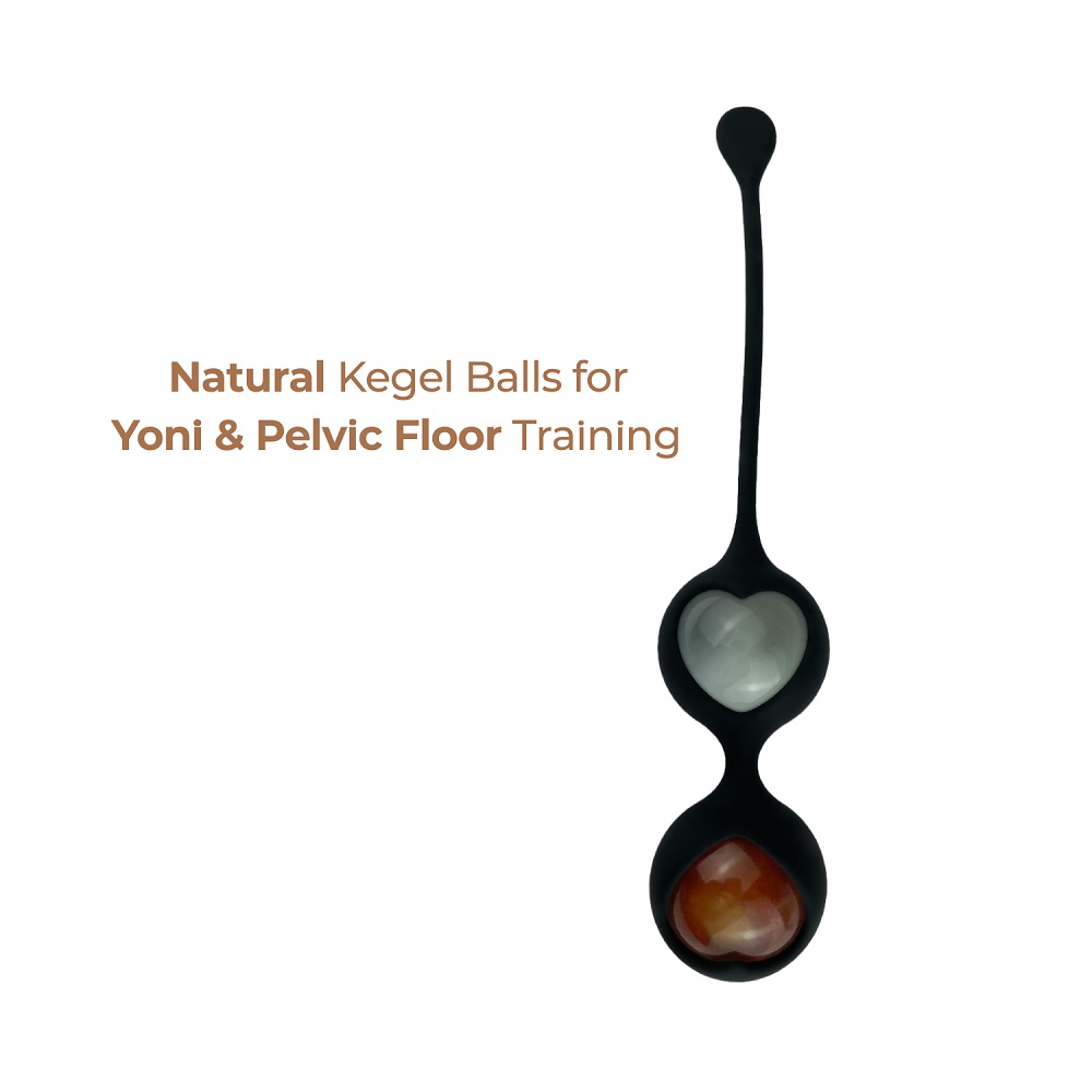 Adrien Lastic Harmony Stones Kegel Balls, Kegel training set with two silicone cases and six coloured semi-precious stones