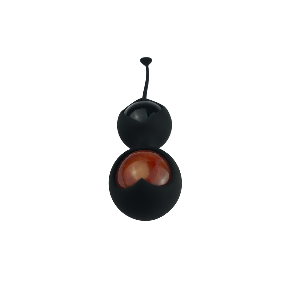Adrien Lastic Harmony Stones Kegel Balls, Kegel training set with two silicone cases and six coloured semi-precious stones