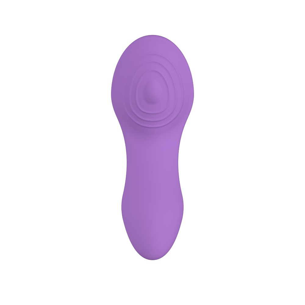 Party Color Panty Remote Control Vibrator Purple, Purple wearable panty vibrator with ergonomic curved form and magnets on t…