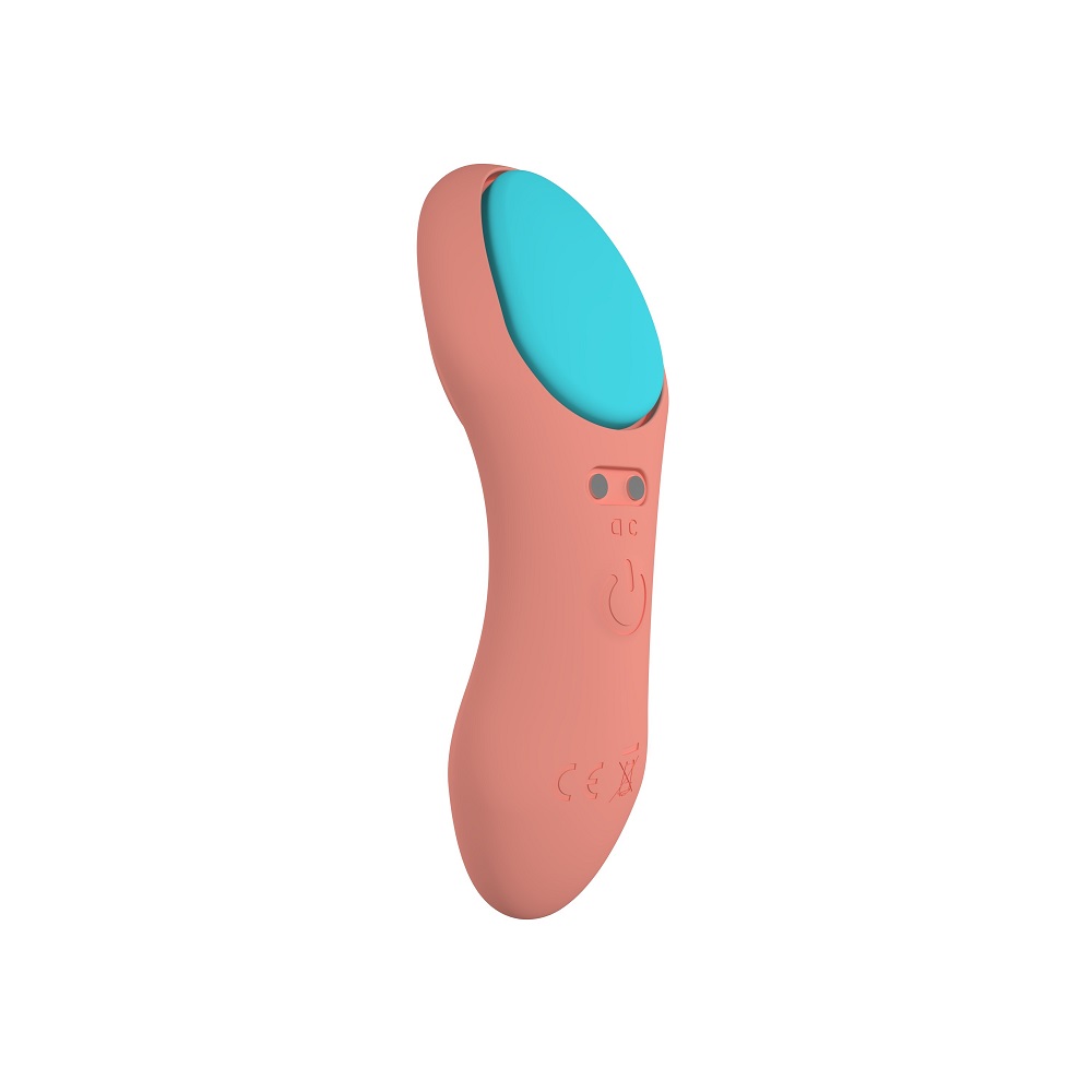 Party Color Panty Remote Control Vibrator Orange, Compact orange panty vibrator with smooth ergonomic body and matching hand…