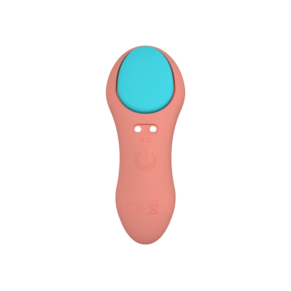 Party Color Panty Remote Control Vibrator Orange, Compact orange panty vibrator with smooth ergonomic body and matching hand…