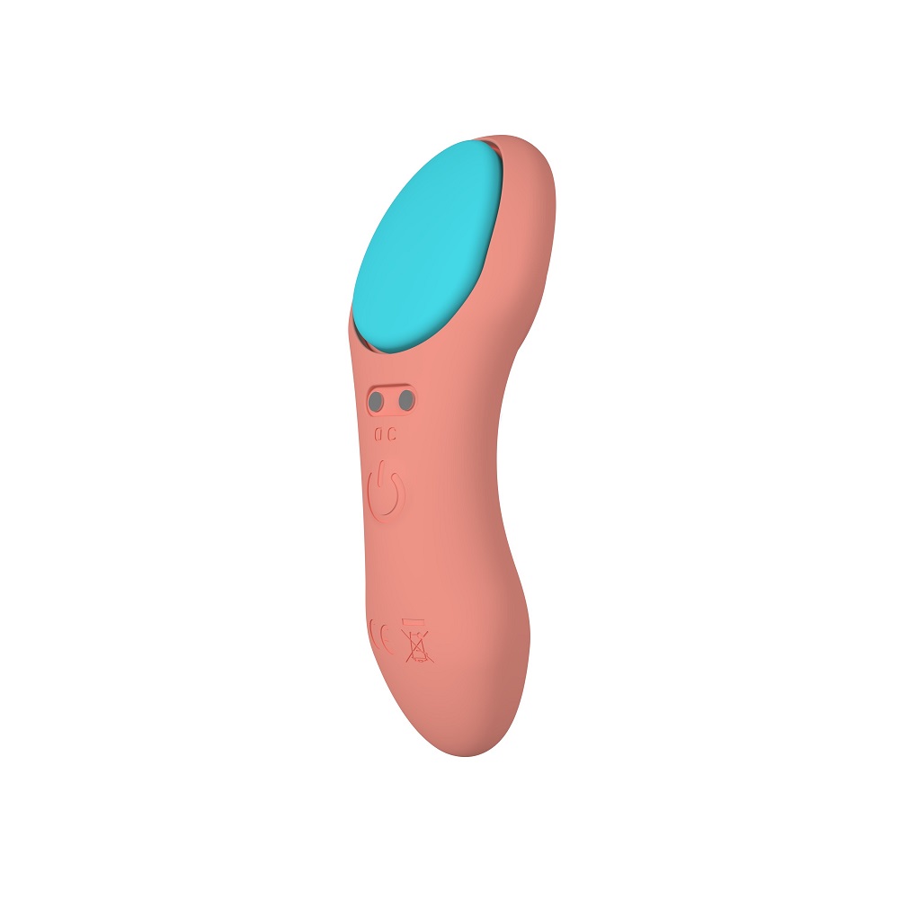 Party Color Panty Remote Control Vibrator Orange, Compact orange panty vibrator with smooth ergonomic body and matching hand…