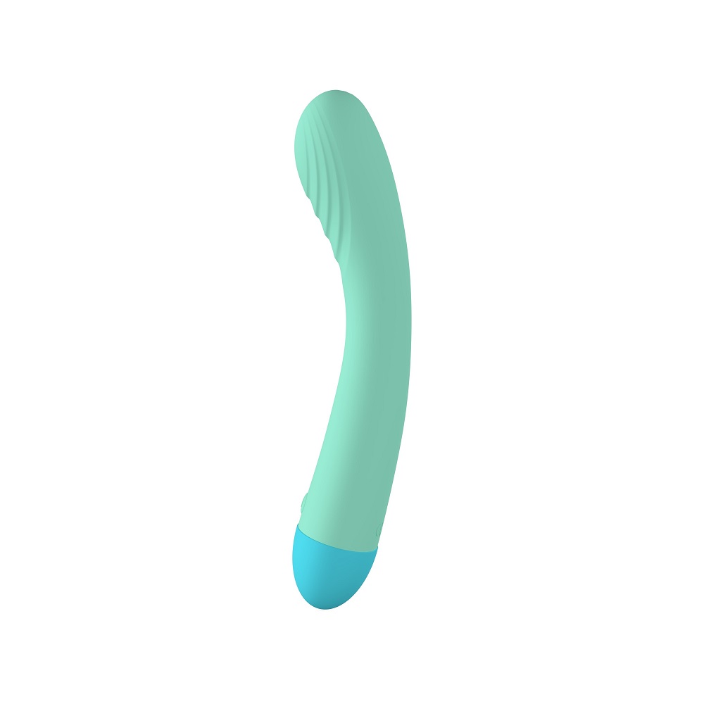 Party Color TOKY G-Spot Vibrator, Colourful curved G-spot vibrator with a smooth silicone finish and single control button