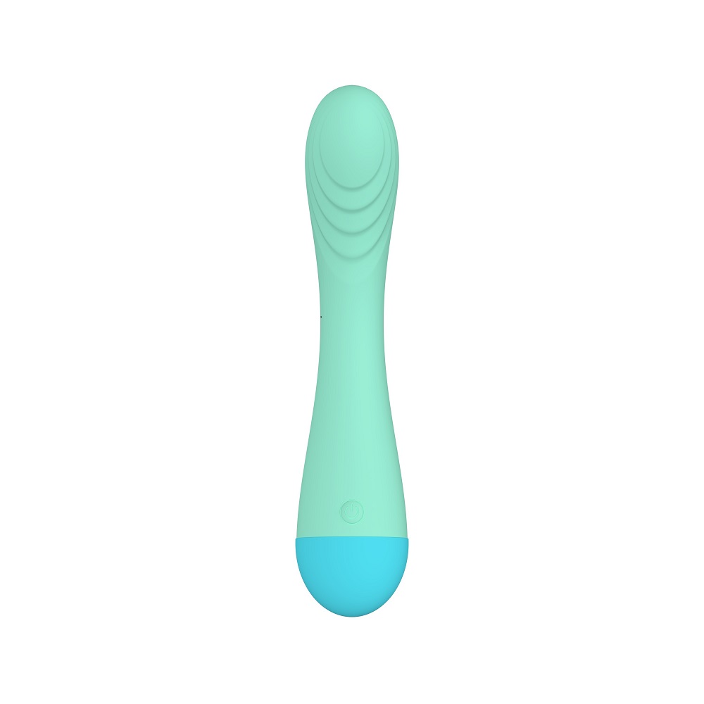Party Color TOKY G-Spot Vibrator, Colourful curved G-spot vibrator with a smooth silicone finish and single control button
