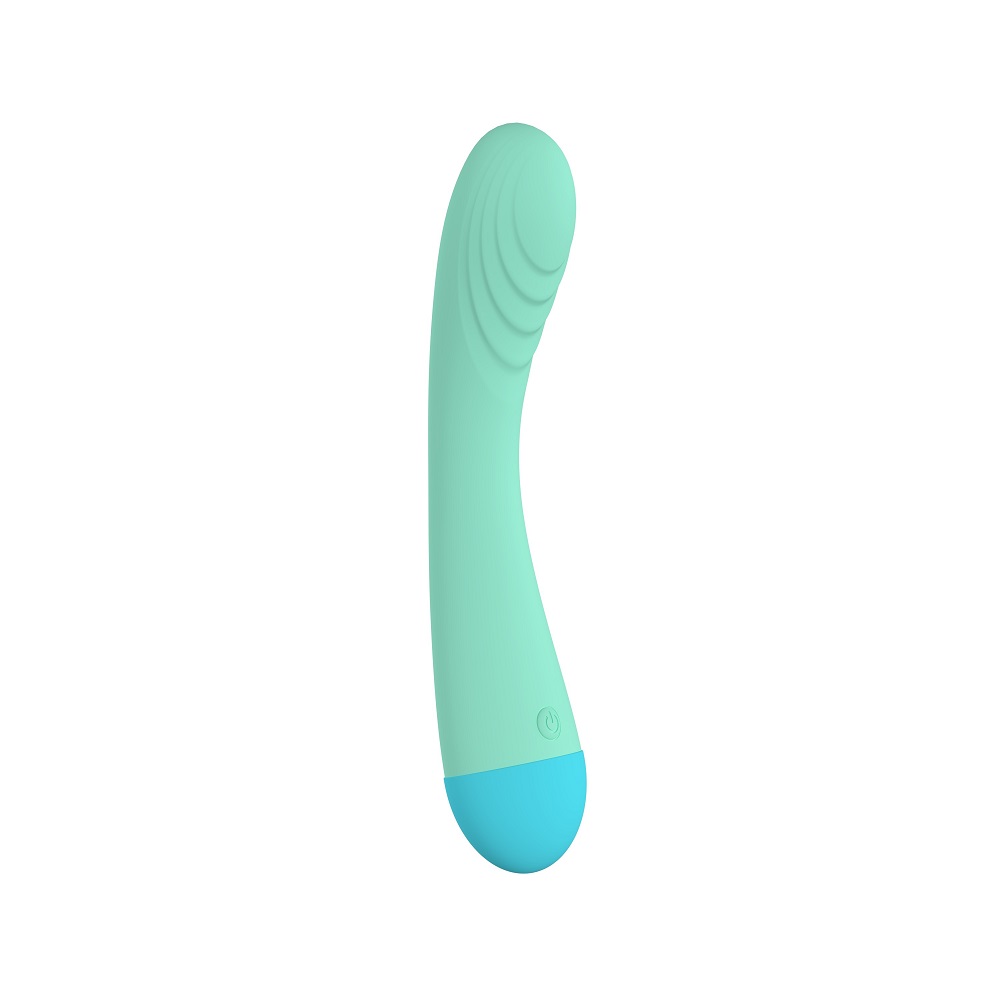 Party Color TOKY G-Spot Vibrator, Colourful curved G-spot vibrator with a smooth silicone finish and single control button