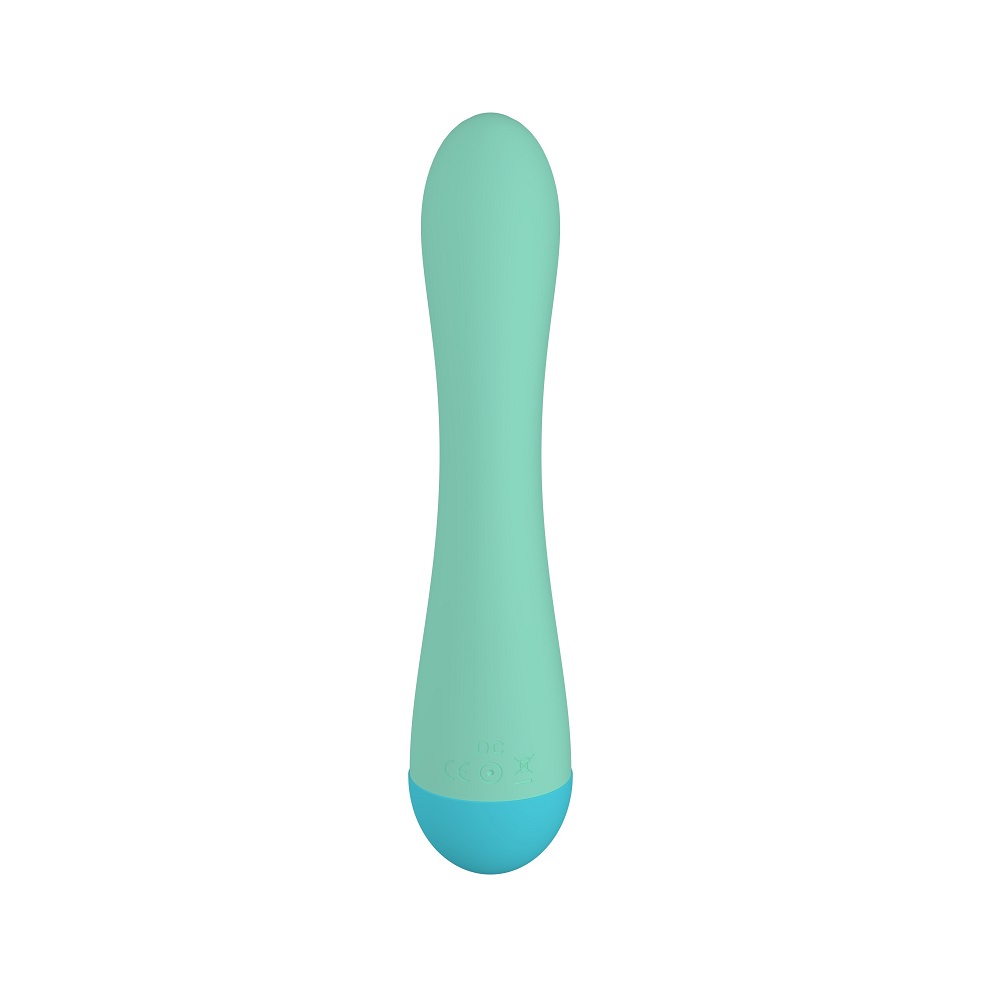 Party Color TOKY G-Spot Vibrator, Colourful curved G-spot vibrator with a smooth silicone finish and single control button