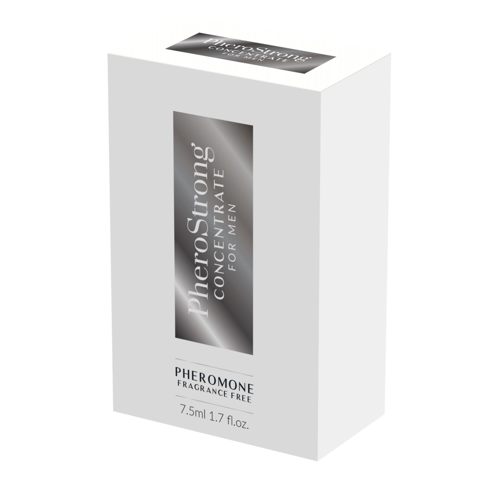 PheroStrong Fragrance Free Concentrate for Men 7.5ml, Small 7.5ml bottle of fragrance-free pheromone concentrate for men