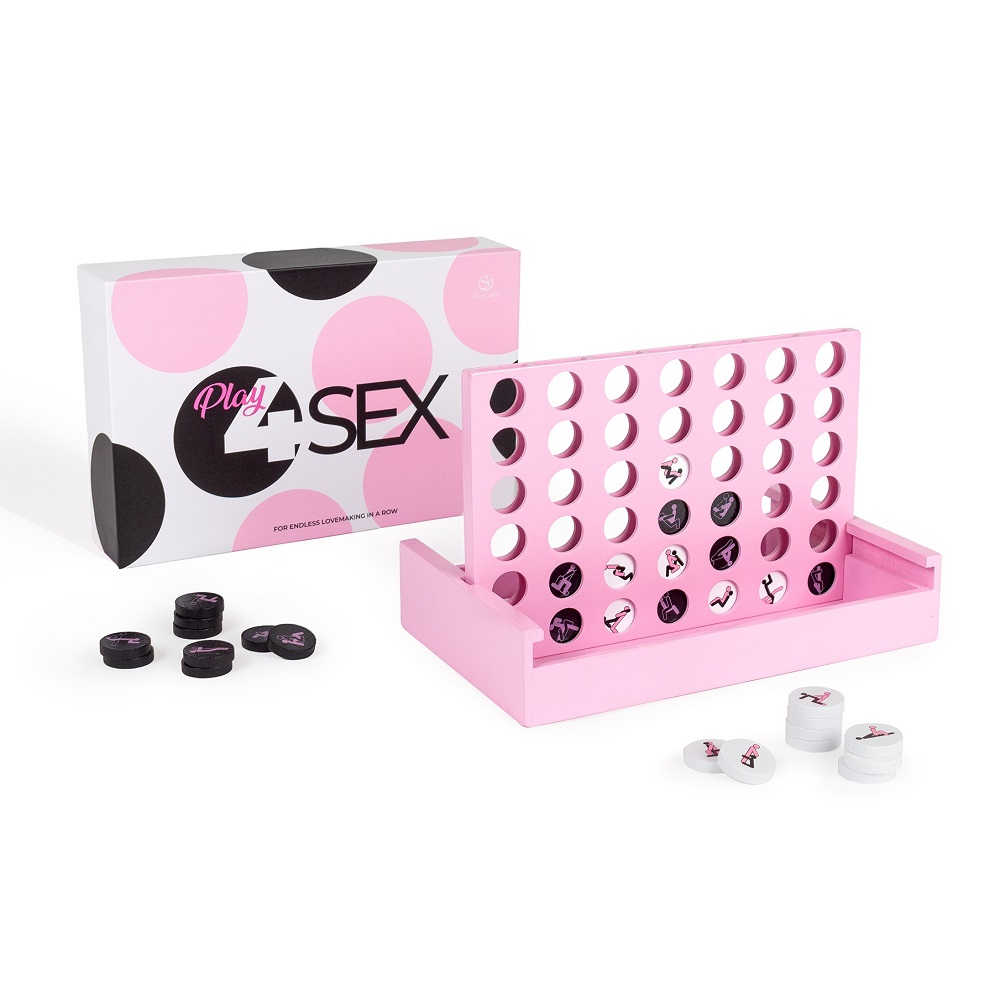 Play4Sex Game, Boxed couples game with detachable board and pink and black playing chips