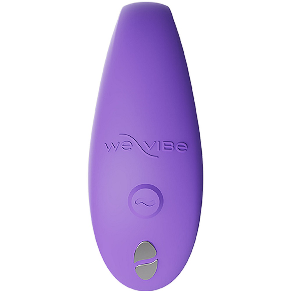 We-Vibe Sync Go Purple, Purple compact wearable couples' vibrator with a curved ergonomic shape